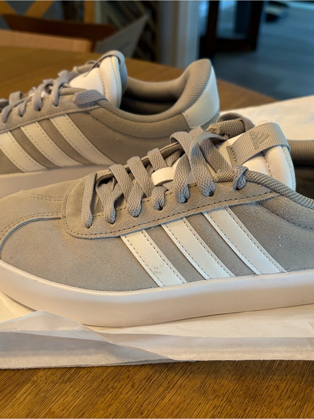 adidas women’s Grey Suede Sneakers
